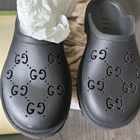 gucci crocs black|gucci crocs for sale.